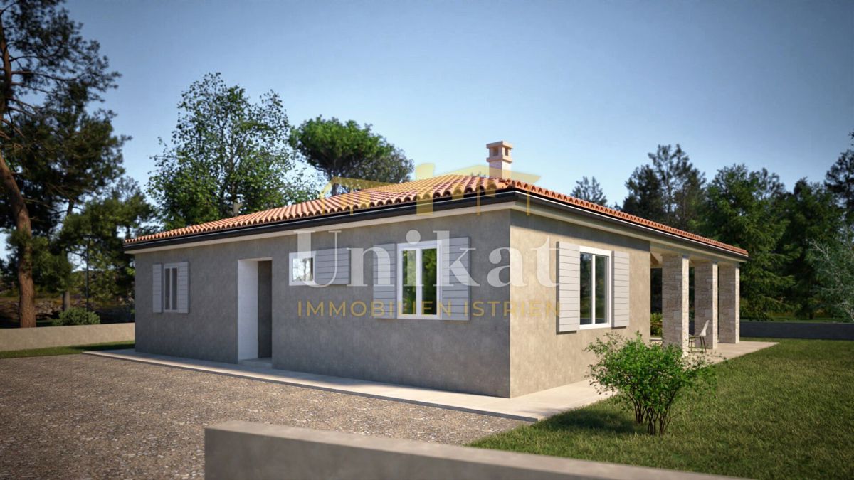 Pritlična hiša brez sosedov 10 km od Poreča - velika vrtna površina